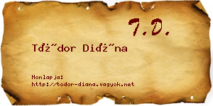 Tódor Diána névjegykártya