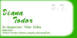 diana todor business card